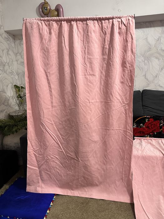 Шторы розовые 5 штук 2,20высота