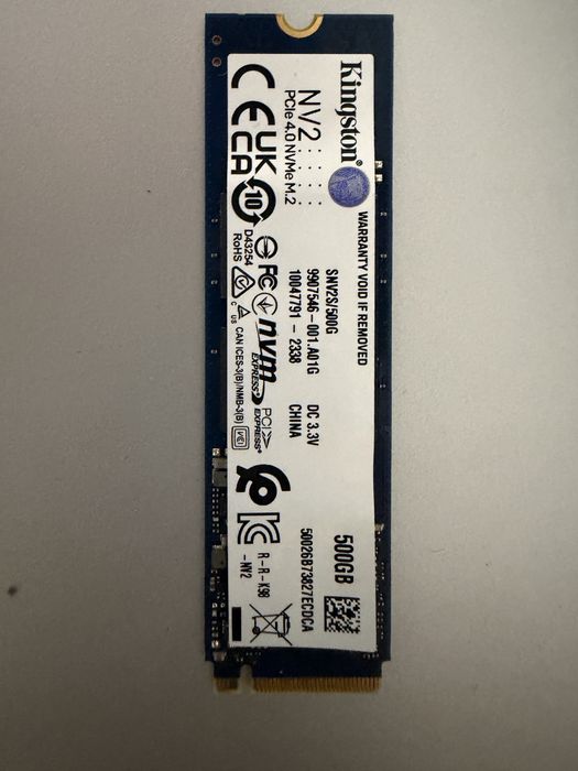 SSD NVMe kingston PCIe 4.0 M2 500GB