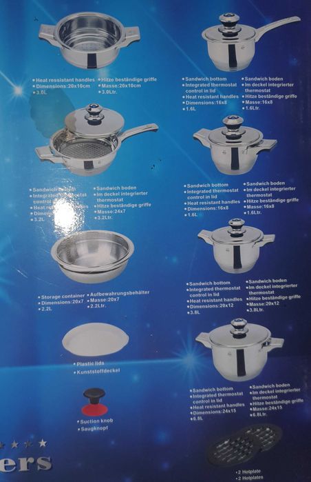 НОВ комплект Solingen Bachmayer съдове за конвекционално готвене