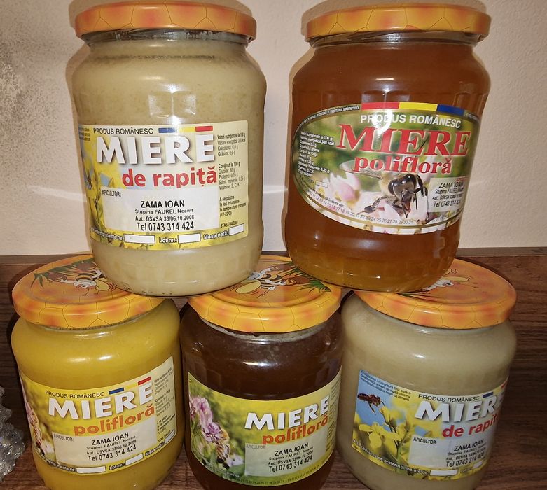 Vând Miere Naturală 100% . Direct de la Apicultor. Gustă diferența!