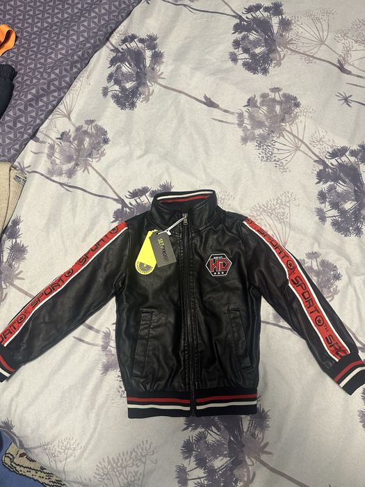 Geaca piele sintetica copii 5-6 ani,Noua