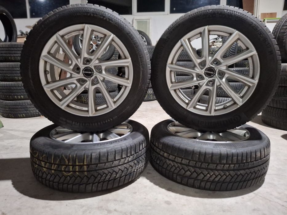 Set jante 225 55 r17  + anvelope iarnă Continental
