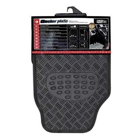 стелки за кола pvc alu look черни пияно лак 4броя sumex apa5000