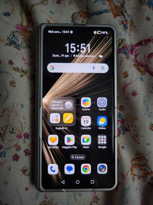 Honor magic v5 16+16/512gb android 16 nou la cutie,folie ambele ecrane, husă aluminiu cu protecție ,dual sim, liber de rețea.