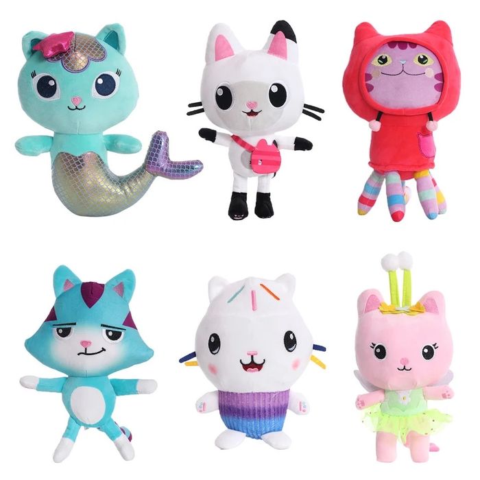 Jucarie de plus Gabby Dollhouse, personaj Dj Catnip, NOUA