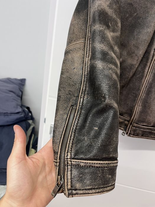 Geaca de piele groasa - pretabila moto