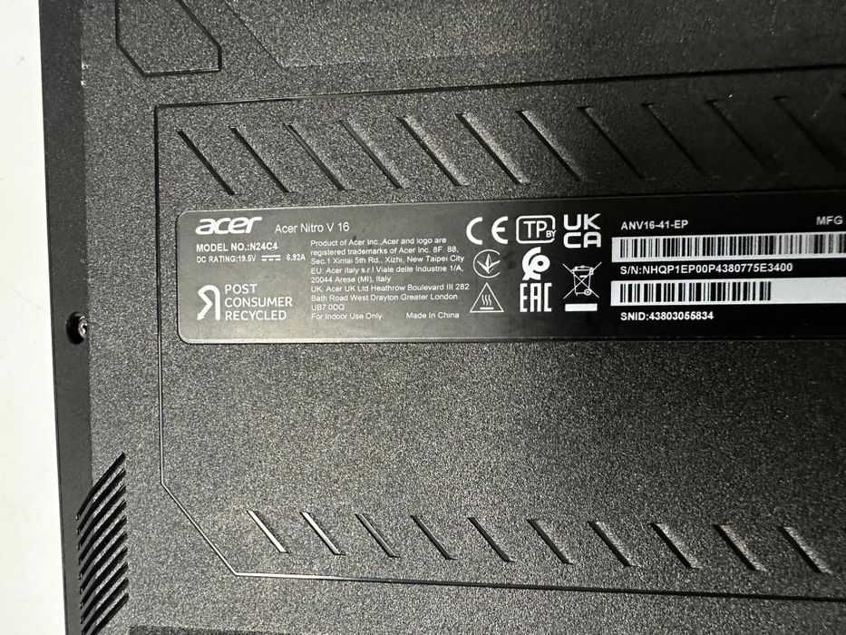 Laptop Acer Nitro V16, AMD Ryzen5, RTX4050 -T-