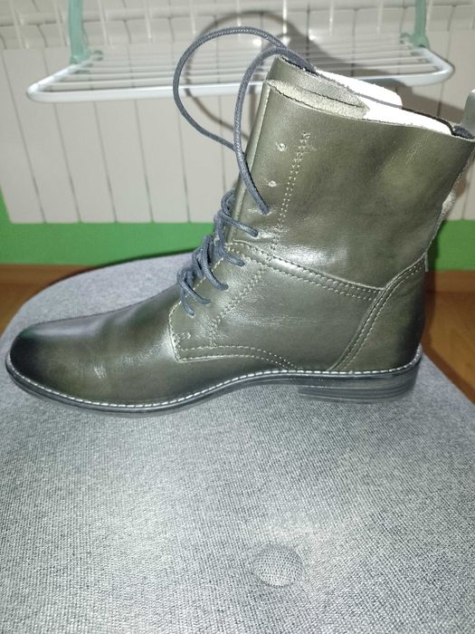 Нови кожени боти в цвят каки. Марка Marco Tozzi