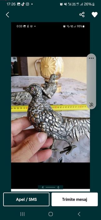 Fazani arginti din metal