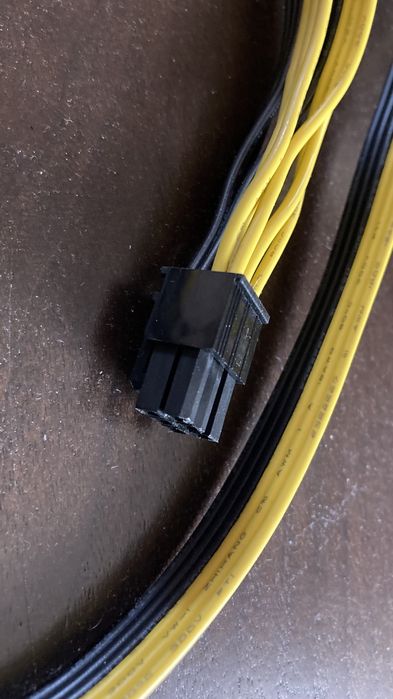 Провод кабель удлинитель двойник питания 6 pin для ПК