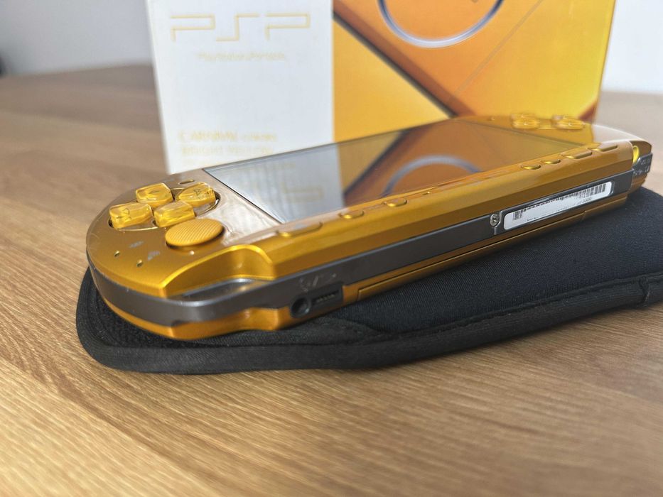 PSP 3000 Bright Yellow în cutie — culoare foarte rară, modată, 64GB