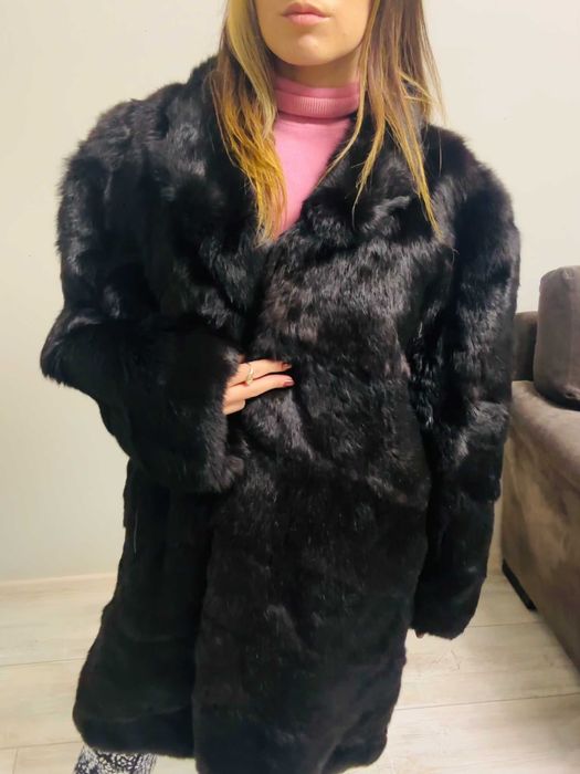 Палто естествен косъм