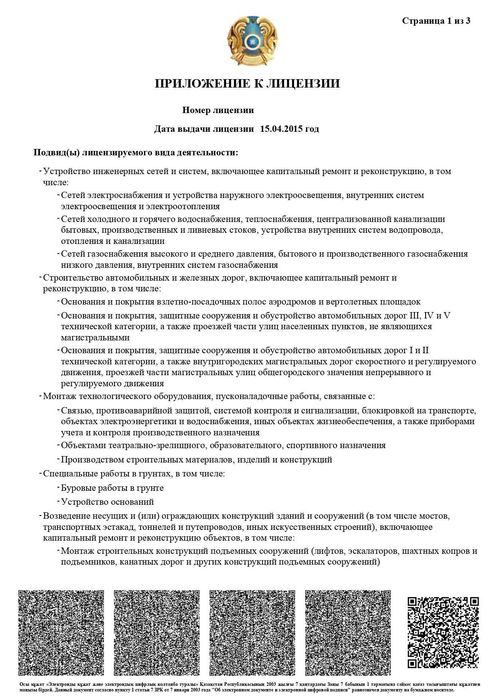 ТОО лицензия 3 категории