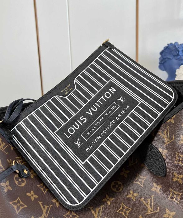 Geanta LV Louis Vuitton Neverfull 31x28cm, negru, Premium