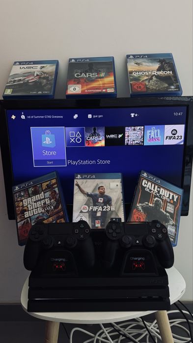 Ps 4 Slim 1T + 2 controlere+ stand încarcare/racire