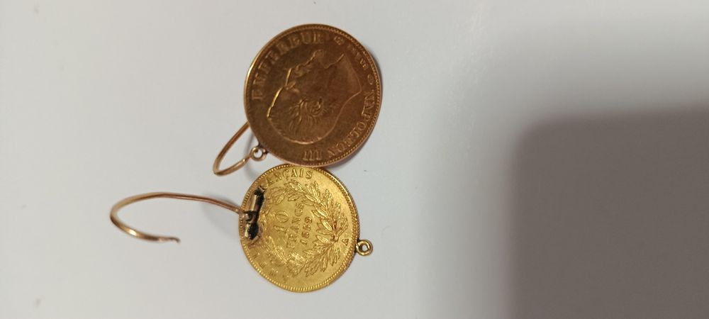 Cercei aur 24k Napoleon III