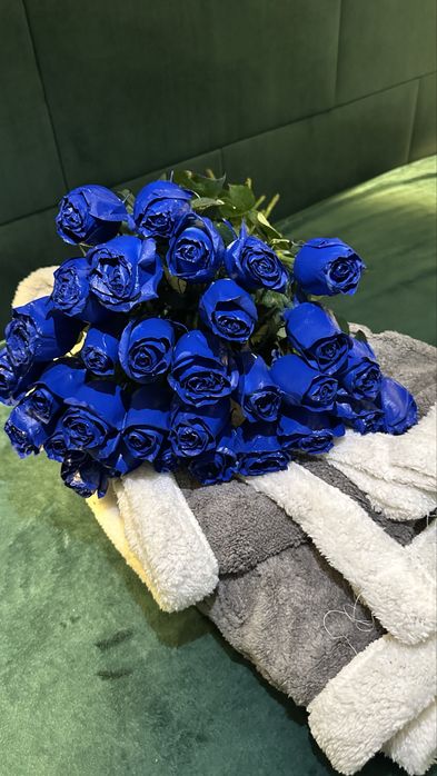 25 штук синих роз