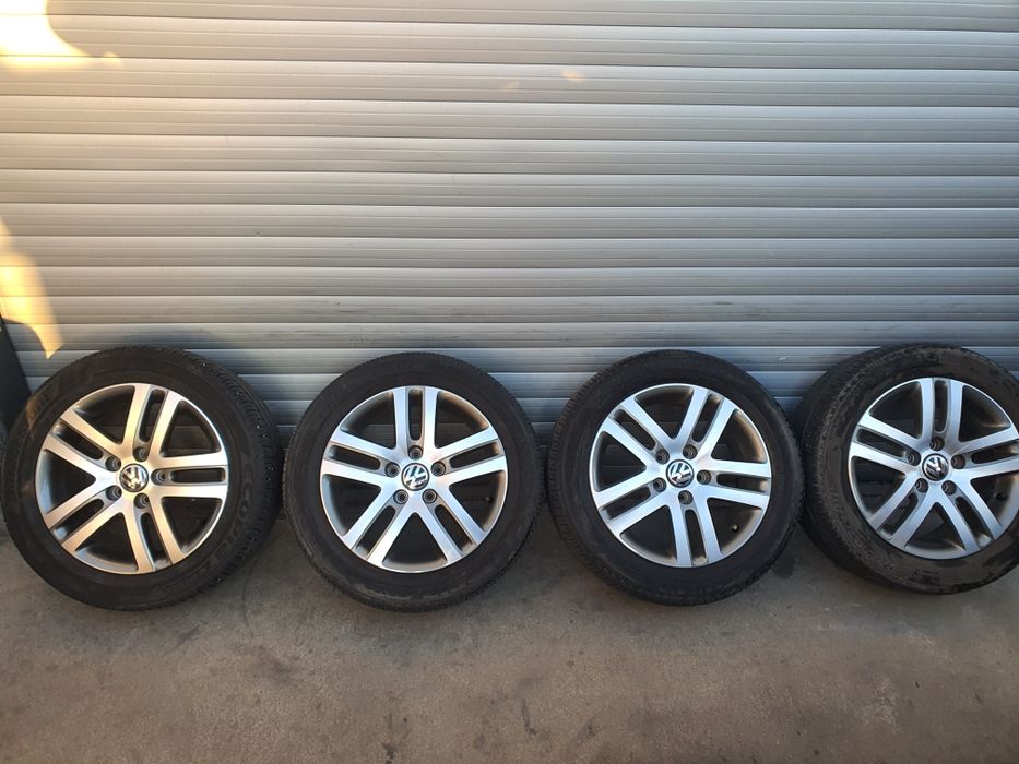 jante cu anvelope vara 205/55/16, originale pt vw golf 5,6,7,8,