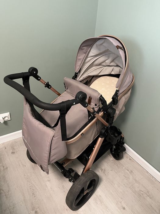 Комбинирана бебешка количка Chipolino - Хавана, златисто бежова