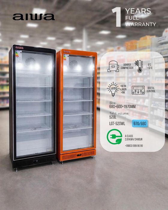 Витринный холодильник Aiwa LGT-520WL / Vitrina xolodilnik Aiwa LGT-520
