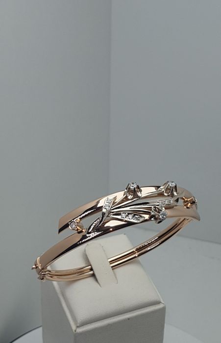 Россия Браслет с фианитом 585пробы 12.40грam