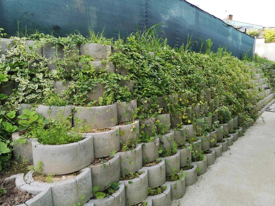 Терасиране на стръмен терен, двор на тераси