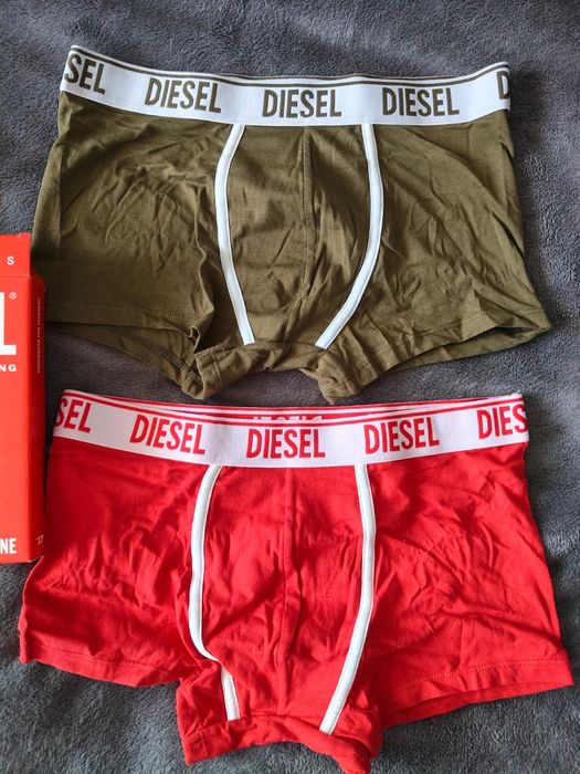 Diesel set 2 boxeri bikini roșu și kaki mărimea S noi originali