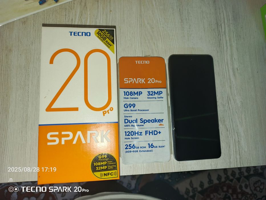 Tecno Spark 20 pro 16gb Ram 256 gb rom