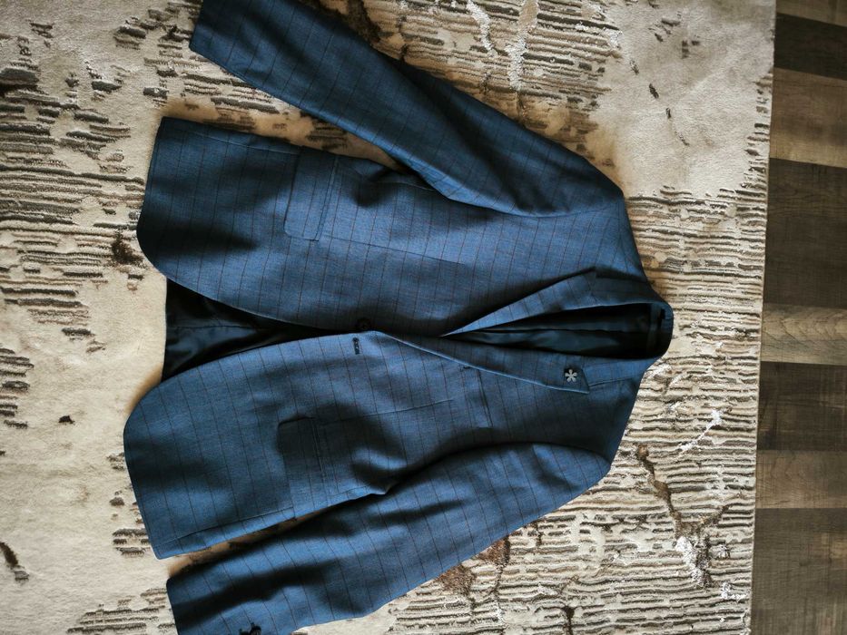 Sacou bărbați albastru carouri