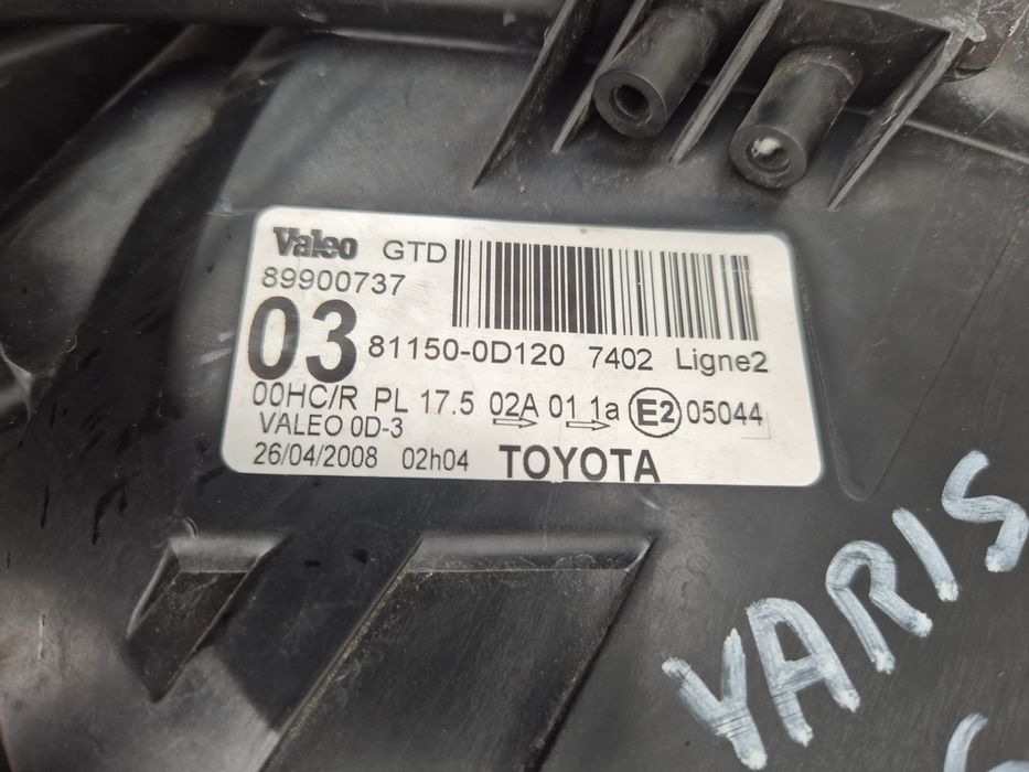 Far Stinga  Original Toyota Yaris P90.2006-2009.Volan stinga.
