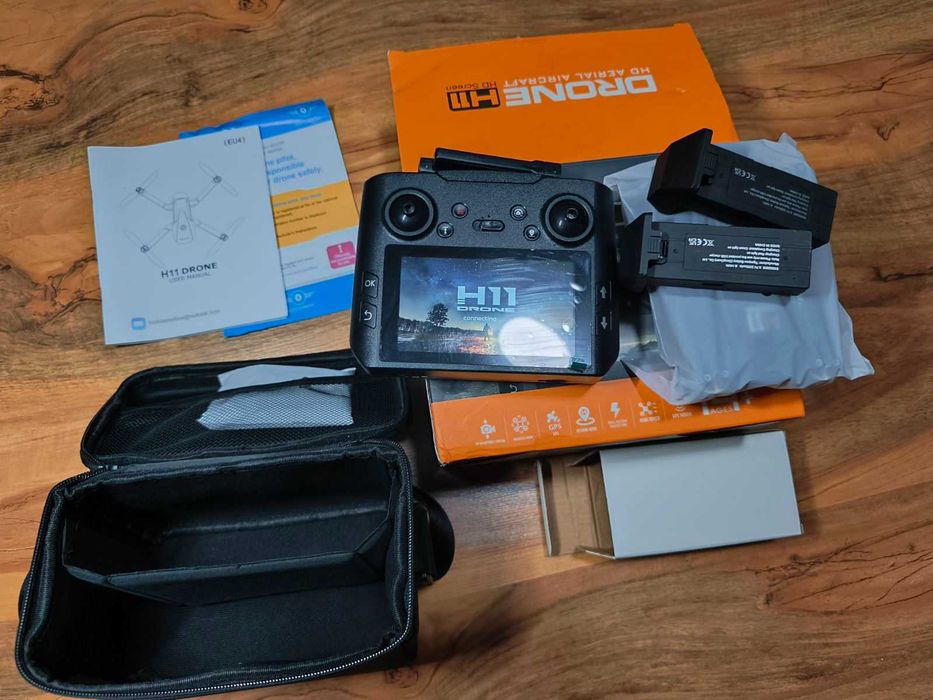 НОВ GPS DRON H11 4K – Дистанционно с HD Екран + 2 Батерии / 240г