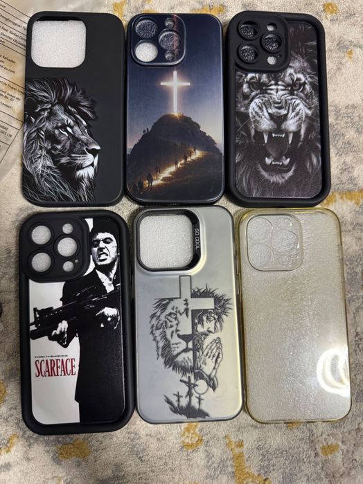 Folie sticlă privacy + huse iPhone 14/15 pro și cabluri încărcare