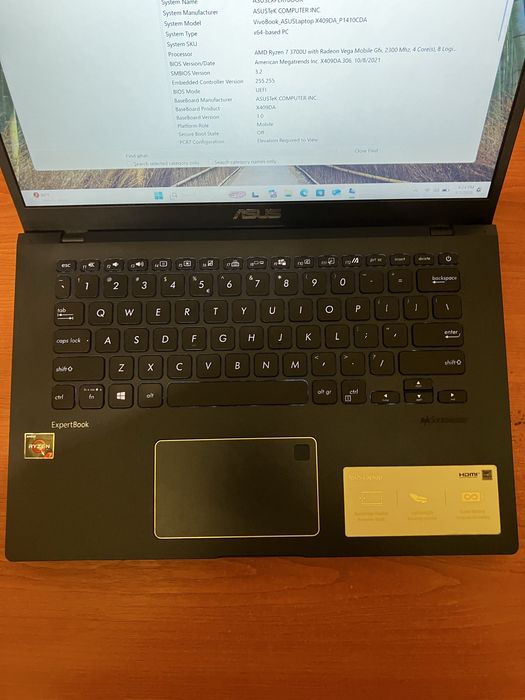 Laptop Asus Expertbook 401DA Ryzen 7 8GB Ram