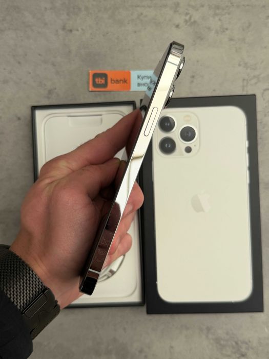 100% Батерия! КАТО НОВ! iPhone 13 Pro Max * Лизинг от 15€/мес  Silver - бял / сив