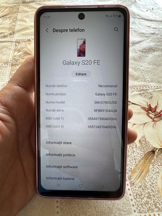 Samsung s20fe pink
