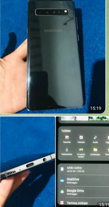Nomi S 10 5g 
Xotira 256 
Feys id bor 
Ekranda atp bor 
Obmen faqat ip