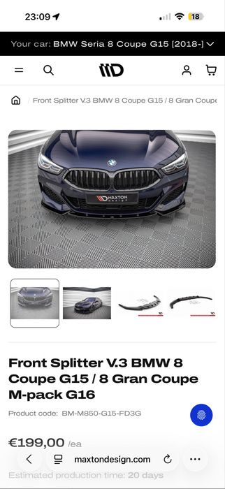 Prelungire bara fata seria8 m850i maxton
