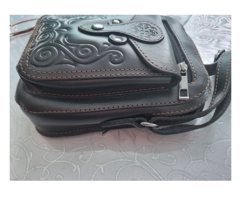 барсетка натуральная кожа