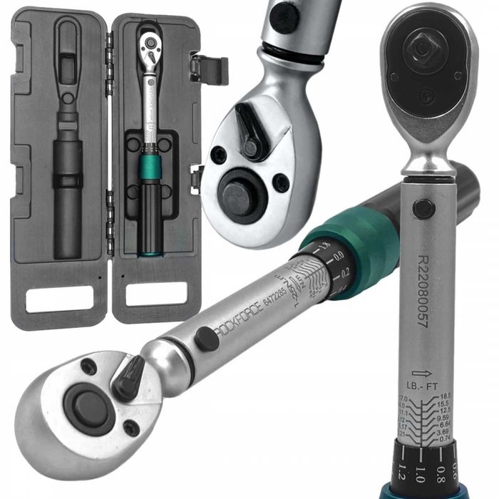 НЕМСКИ Ключ Динамометричен 1/4“ 1-25NM RockForc RF-6472285 + ЛЕД ФЕНЕР