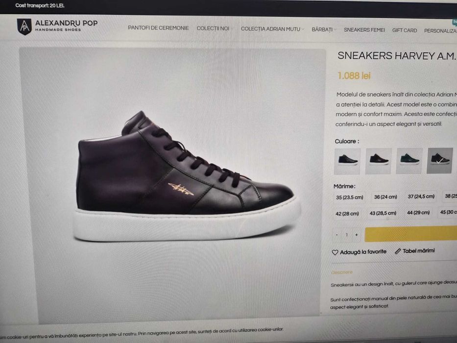 SNEAKERS HARVEY A.M. GRAPES  din colecția Adrian Mutu