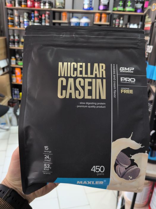 Maxler Micellar Casein 450г Cookies& Cream|Ночной протеин для Рамадана
