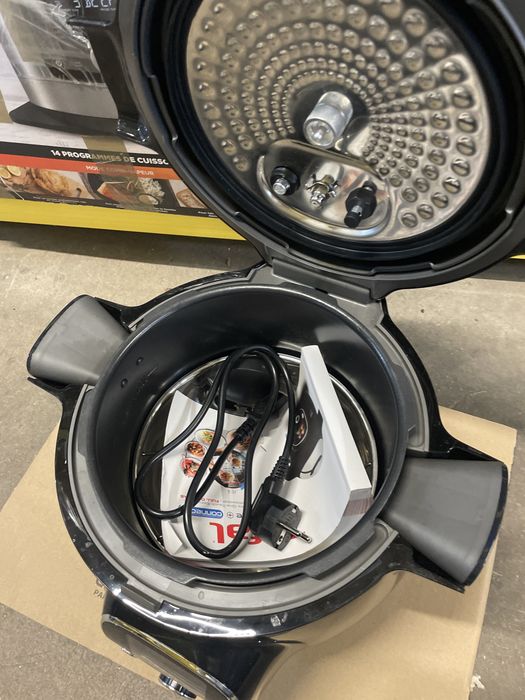 Multicooker TEFAL Cook4Me+ Connect CY855830, 6l, 1600W, 6 programe, negru-argintiu