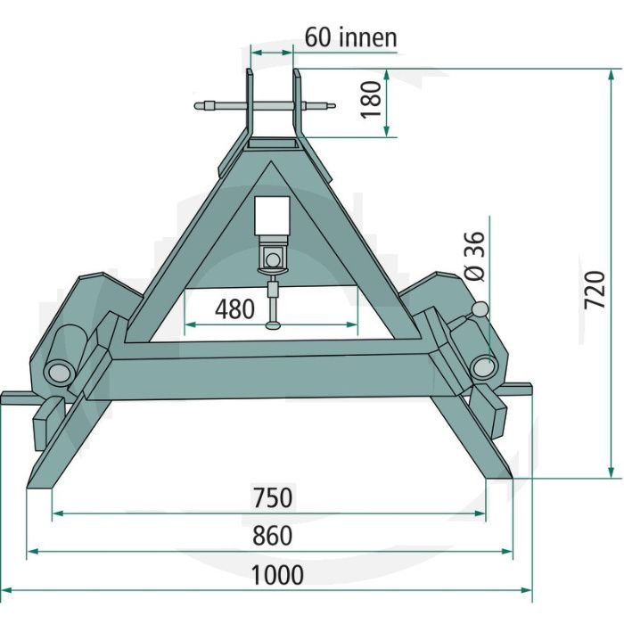 Вилица за бали за навесна система - предна/задна - 392359