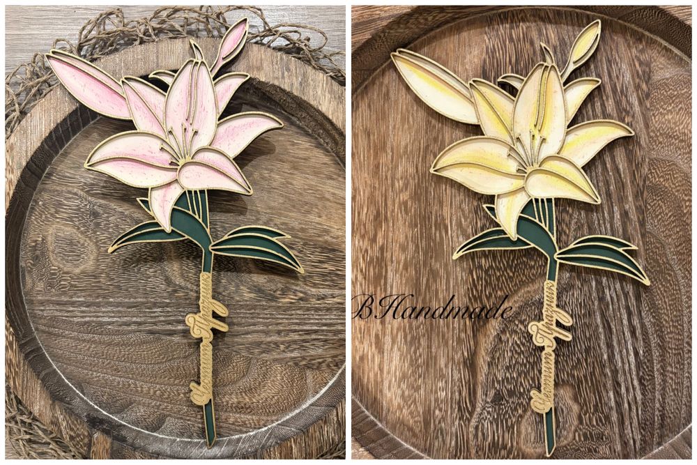 Персонализирани, ръчно рисувани, дървени цветя за различни поводи