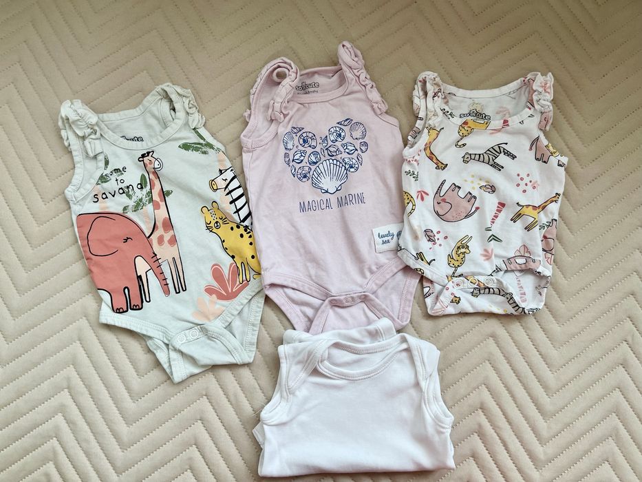 Летни дрехи и рокли за момиче 0 до 9 месеца