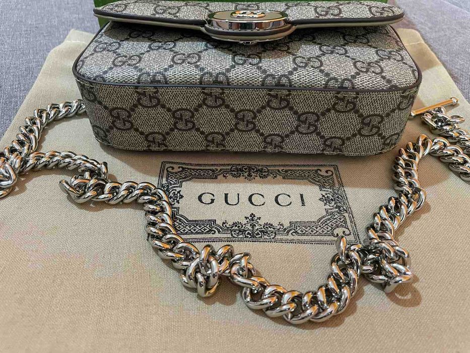 Оригинална Gucci Petite мини Чанта За Рамо Кожа Гучи Mini Горна Дръжка