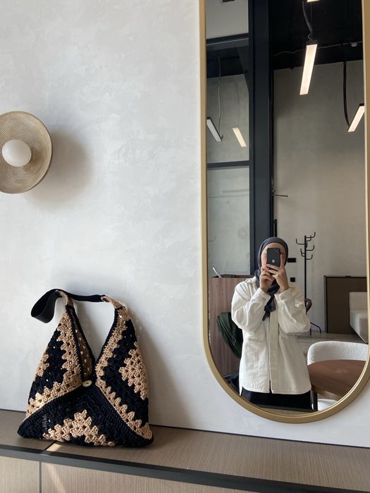 Сумка шоппер вязаная