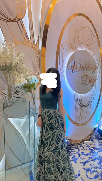 Вечернее платье атласное