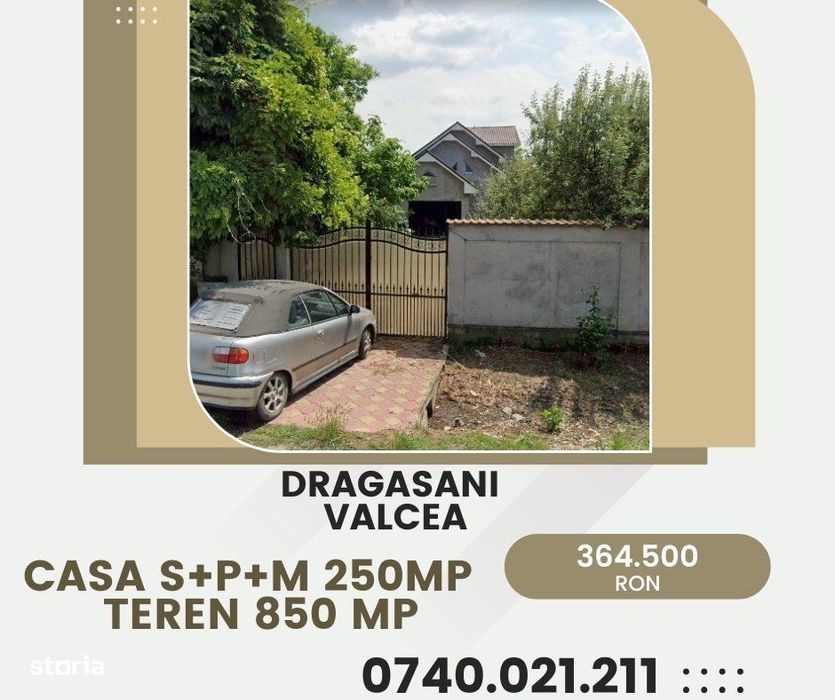 Casa S+P+M 250mp + Teren 850 mp -  Dragasani - Valcea