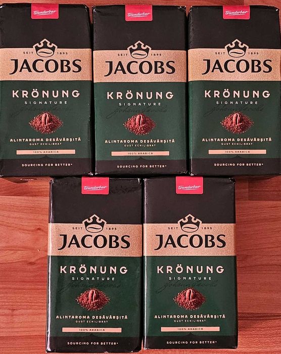 Cafea macinata Jacobs Kronung, arabica si robusta, 500 g